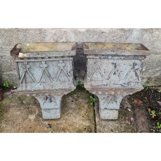 Pair of Cast Iron Hoppers KAS1137