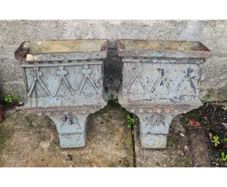 Pair of Cast Iron Hoppers KAS1137