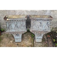 Pair of Cast Iron Hoppers KAS1137