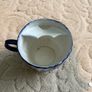 Vintage Flow Blue Moustache Cup and Saucer, Victoria Ironstone Staffordshire Image 3