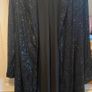 Gallery Long Black Sequence Duster Coat / Kimono Style Image 3