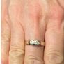 Vintage 9ct Gold Star-Cut Pattern Dress Ring Image 5