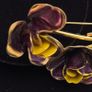 Vintage floral pansies brooch Image 4