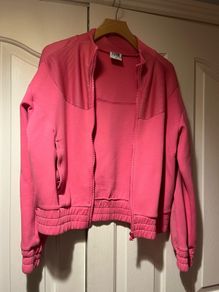 Gym plus coffee pink sports zip jacket