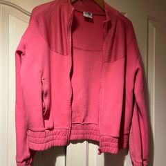 Gym plus coffee pink sports zip jacket