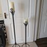 Vintage wrought iron floor standing candle holders Image 2
