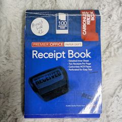 receipt book, few pages gone