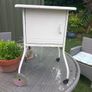 Metal side cabinet, painted white, D18 Image 5