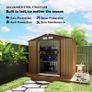Metal 7ft x 4ft Garden Shed Large Patio Roofed Tool Metal Storage Building Foundation Sheds Box Image 3