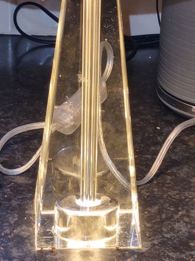 Cyprus Tapered Crystal with Shade Table Lamp