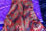 Designer Halterneck Peacock Dress Size 12