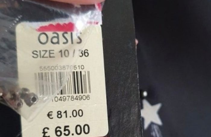 OASIS Rockstar silk n stud one-shoulder Sz 10 - Bnwt Rrp 81 euro