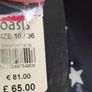OASIS Rockstar silk n stud one-shoulder Sz 10 - Bnwt Rrp 81 euro Image 9