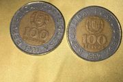 1991 / 1992 Portugal Bimetallic 100 Escudos Coin