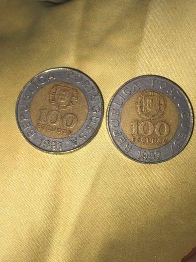 1991 / 1992 Portugal Bimetallic 100 Escudos Coin