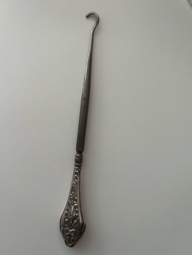 Victorian button hook silver handle
