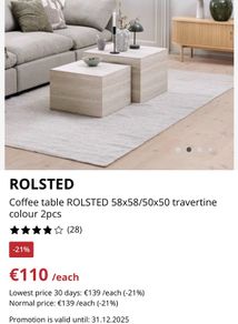 1 coffee table