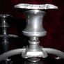 Antique Ornamental Candel Holders, 2 Large Silver Plated  Triple Candle Holders Image 5