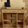 Beech Sideboard Storage Cabinet, Wooden Buffet Storage Cabinet with 3 Doors and 3 Drawers,Living Room,Kitchen Sideboard Image 2