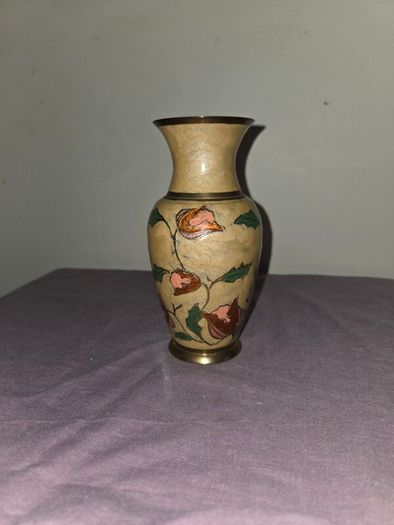 Cloisonne Brass Vase