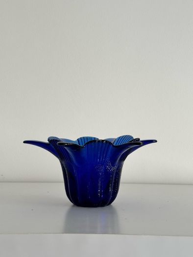 cobalt blue glass bowl