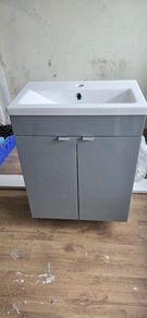 Bathroom sink vanity unit. Dark grey