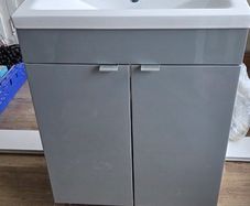 Bathroom sink vanity unit. Dark grey