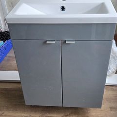 Bathroom sink vanity unit. Dark grey