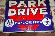 Beautiful Modern Large Heavy Resin Park Drive Cigaretts Advertising Sign, featuring classic 1920s graphics