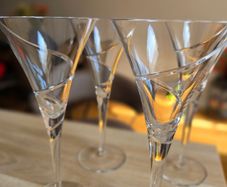 4 Louise Kennedy Crystal Glasses