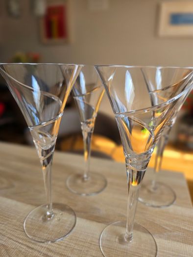 4 Louise Kennedy Crystal Glasses