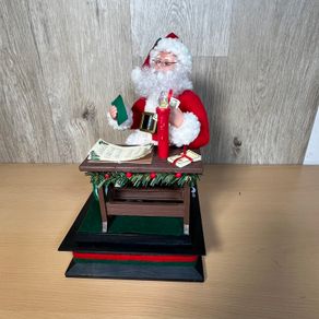 Vintage Holiday Creations Santa Claus Musical With Illuminated Candle - 1993