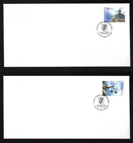 2024 Ireland Pair of covers for Spring Stamp & Coin Fair 2024 tying Centenary of Creation of Government Ministries Commemorative Stamps on plain envelope