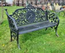 Medium Lady Bench Cast Iron Black CH-R-S126B-B