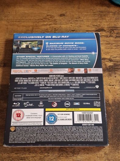"Harry Potter and the Deadly Hallows Part 2" (2011) Blu-ray Triple Play - free standard postage