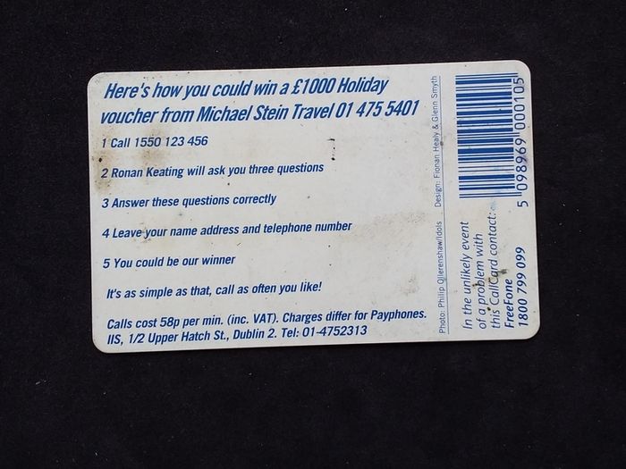 Vintage Telecom Eireann Callcard - Boyzone - 1997