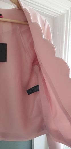 V by VERY pink scallop trim jacket Sz 14 - Bnwt Rrp 60