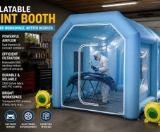 Inflatable Spray Booth Tent  Professional Paint Booth with Dual Blowers & Air Filtration