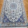 Two Stunning Matching Persian Nain Wool with Silk Hand Knotted Rugs Carpets Image 3