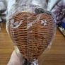 Vintage Flower Arrangement Heart Shaped Basket in Original Packaging. Image 4