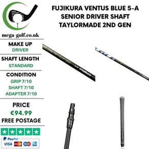 Fujikura Ventus Blue 5-A Senior Driver Shaft / Taylormade 2nd Gen