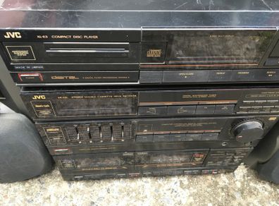 JVC CD radio and cassette deck for repair or parts
