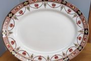 Vintage Arklow Pottery Oval Serving Platter: Alton Design, Gold Trim
