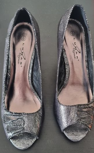 Black & Silver dressy shoes.