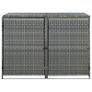 Double Wheelie Bin Shed Poly Rattan Anthracite 148x77x111 cm Image 6