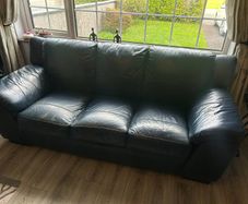 3 seater leather couch and chair
