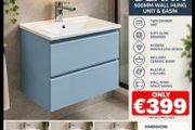 Deann 500 wall hung unit multiple colours