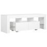 TV Cabinet with LED Lights High Gloss White 130x35x45 cm Image 10