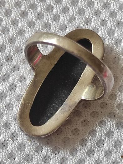 Sterling silver onyx stone ring