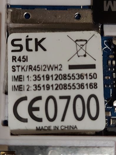 STK Hand held Mobile phone, model R45l, Password locked, Dual Sim, excellent cosmetic condition
